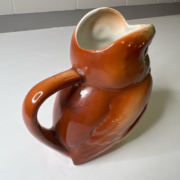 Antique Sevres 1890- Pre 1914 E. Liverpool Ohio Porcelain Bird Creamer/Pitch 5” - Picture 3 of 16